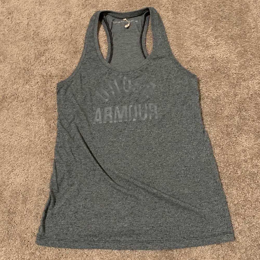 Under Armour Women’s Racerback Tank, Small, Grey